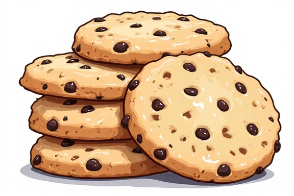 Illustration of browser cookies, small digital files representing data storage